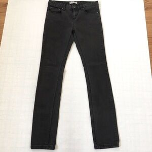 Free People Mid Rise Washed Black Stretch Skinny Jeans Size 26
